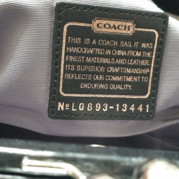 Coach Parker Op Art Kiss Lock Satchel L0893-13441 - Picture 8 of 8